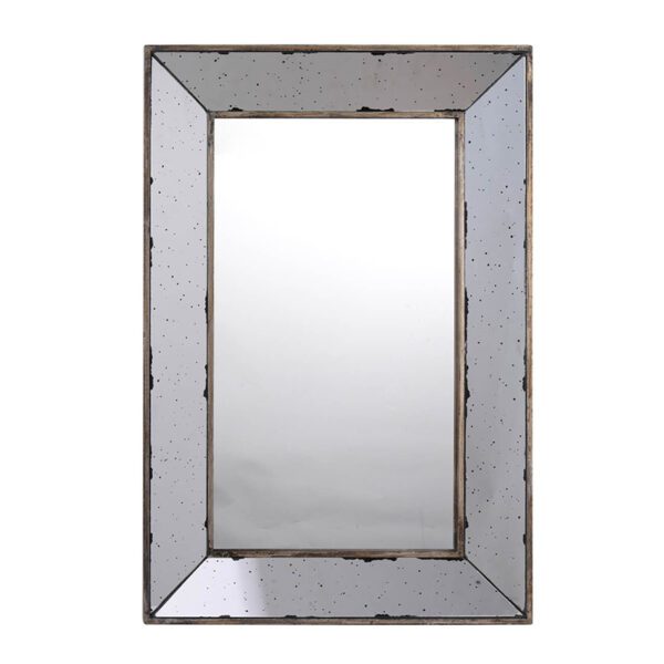 Antik Spegl/bakki 51x31cm Glas