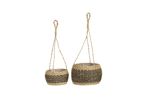 Pottur v/upphang (tann størri) D24x15 - Natúr/Svart