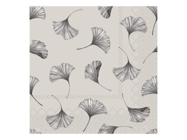 Serviettar v/bløðum Grátt