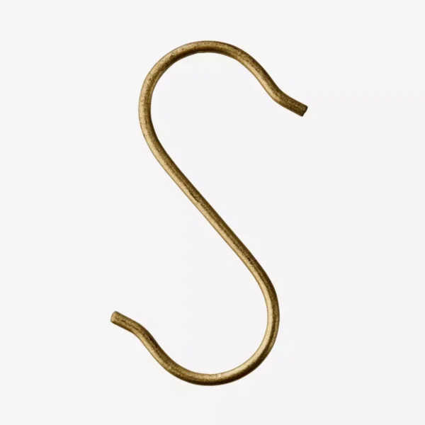 S-Krókur Messing 11,5x4,5cm