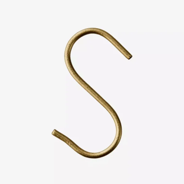 S-Krókur Messing 8,5x4cm