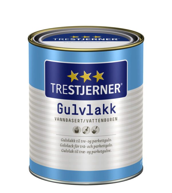 Trestjerner Gólvlakk Silkematt Vatnbaserað 0,75L
