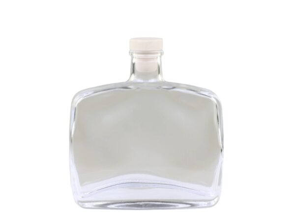 Fløska v/ proppi 500 ml. H18/L17/B5cm Klár