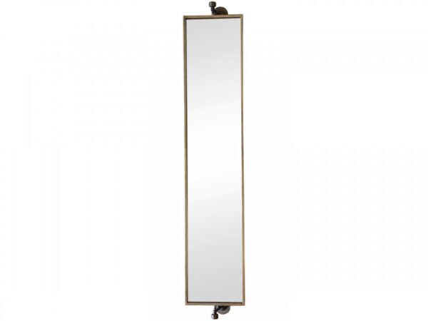 Spegl við gull kanti h144xl27xb13