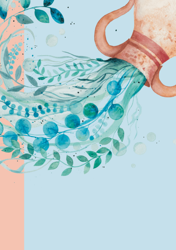 Skriviblokkur - Stjørnumerki, Vatnberin (Vandbæreren)