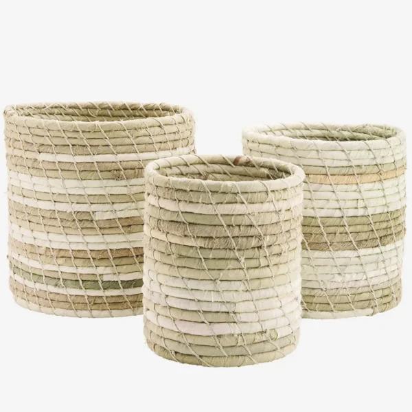 Endurnýtslu Bummull Kurv, Stór - Hvítt