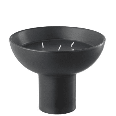 Ceramic Stearinljós 20x20x15,5cm - Svart