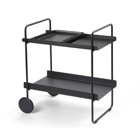 Rulliborð, 60,6x40,5x66,4cm - Svart