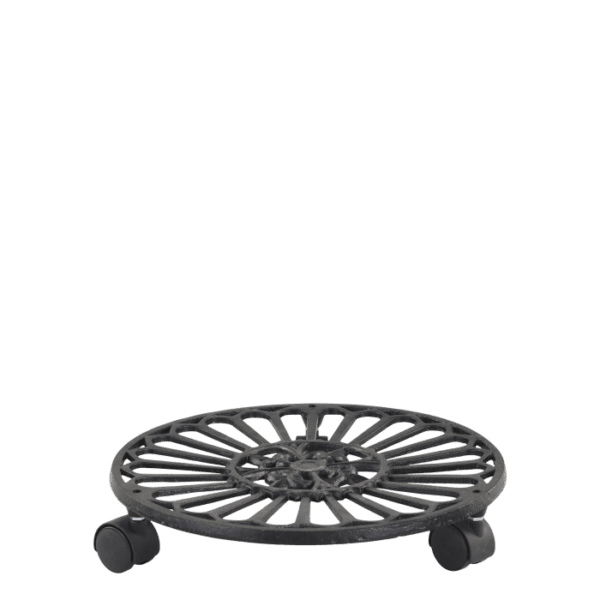 Plantuhaldari v/hjúl, H6/Ø33cm - Svart