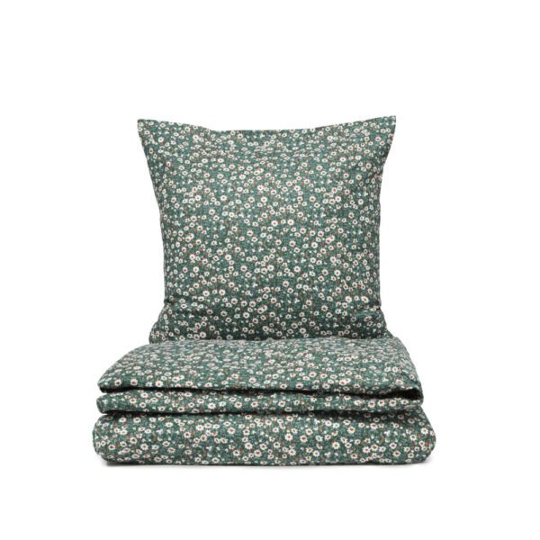 Fie Flonel Seingjarklæðir, 140x200/60x63cm - Grønt