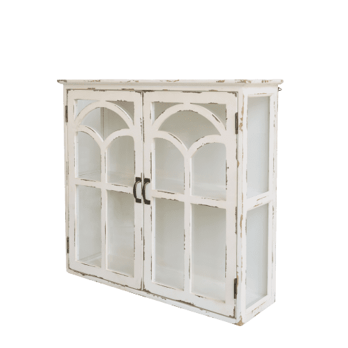 Veggjaskáp, H62/L70/B20cm - Krem