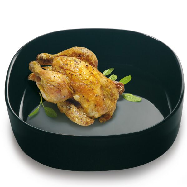 Supercirkulær Fat úr postalíni - 26x26x7 Svart