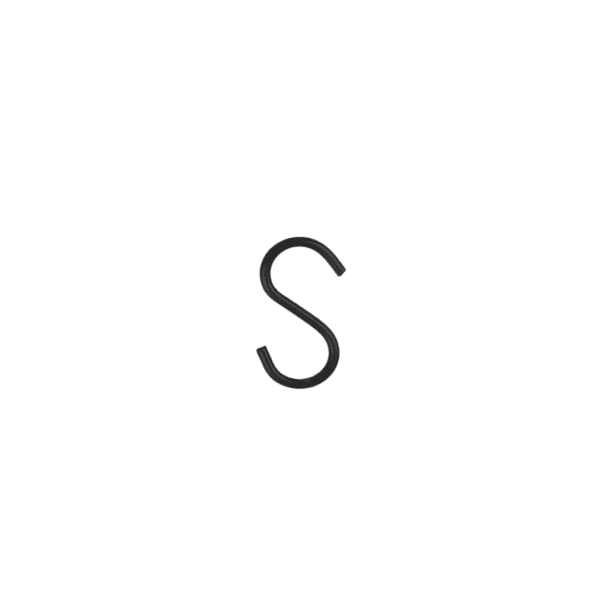 S-krókur, 6cm