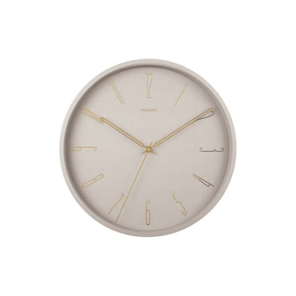 Bella veggjaklokka, 35cm - Beige