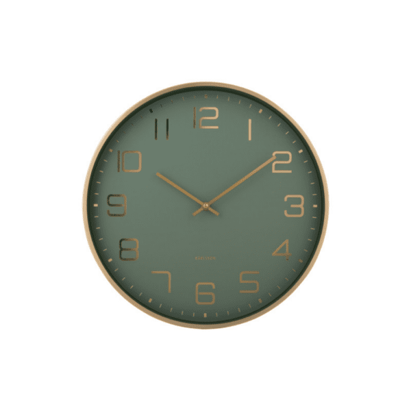 Elegance Glow veggjaklokka, 40cm - Grøn